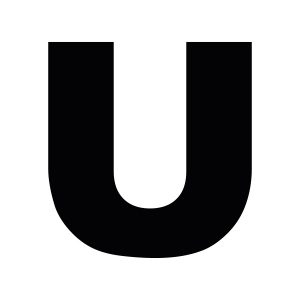 Plakletter | U - Arial Black | Zwart