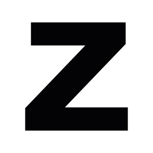 Plakletter | Z - Arial Black | Zwart