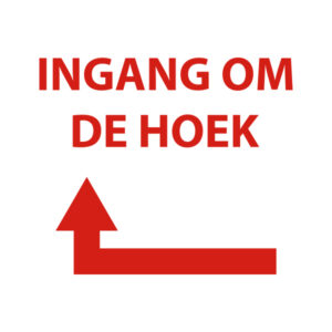 Ingang om de hoek zonder kader (links)