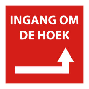 Ingang om de hoek (rechts)