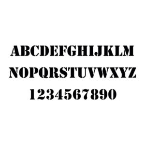 Alfabet en getallen - Stencil