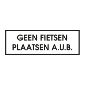 Geen fietsen plaatsen