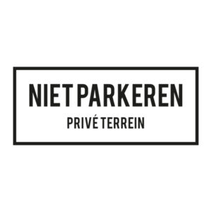 Niet parkeren privé terrein