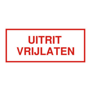Uitrit vrijlaten